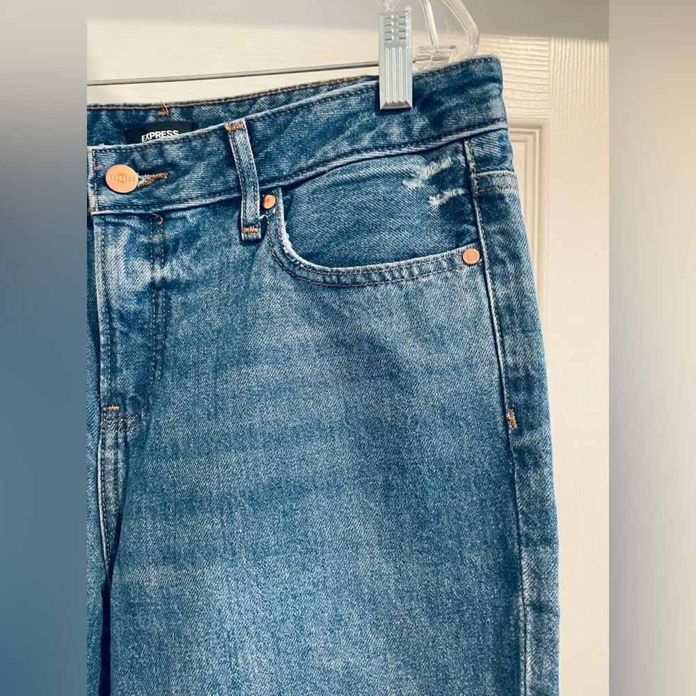 Express 90s Ankle Boot Mid Rise Jeans - Picture 6 of 8